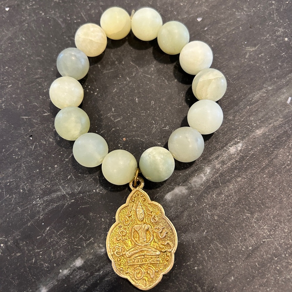 Power Beads by Jen light green bracelet